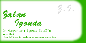 zalan igonda business card